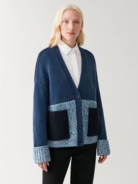 COS oversized wool-alpaca cardigan
